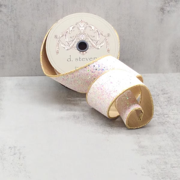 Ruban paillettes Sugar Plum irisé glacé 6,5 cm x 10 m