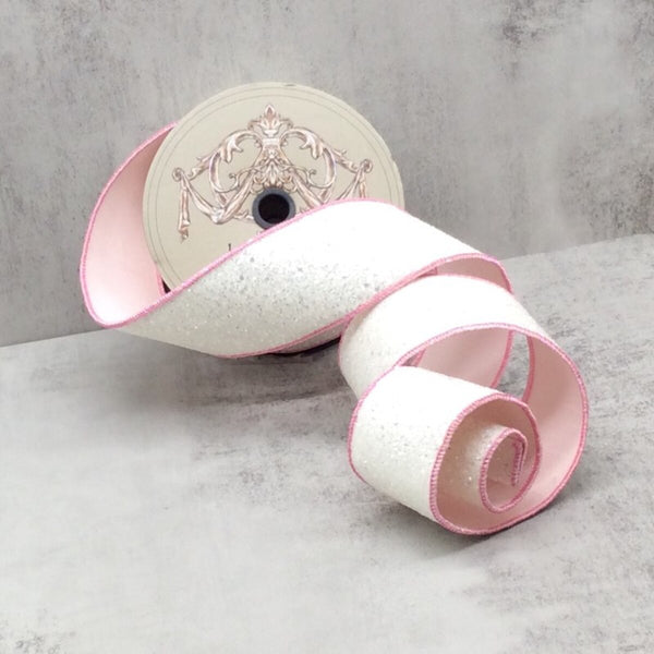 Ruban paillettes Fairy Dust blanc vaporeux 6,5 cm x 10 m