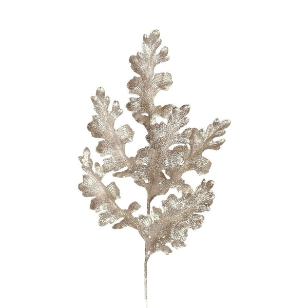 Tige feuille d’acanthe bouclée platine 20"