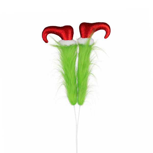 Tige jambes d’elfe rouge/vert 22"