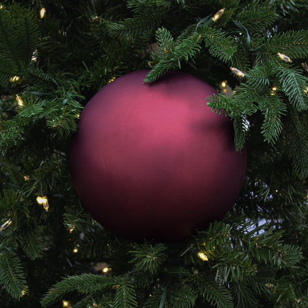 Matte wine red ball