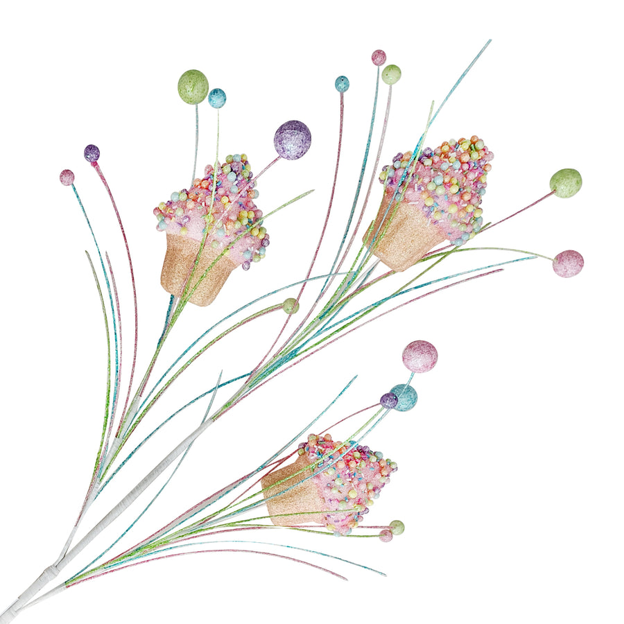 Pink candy cupcake stem