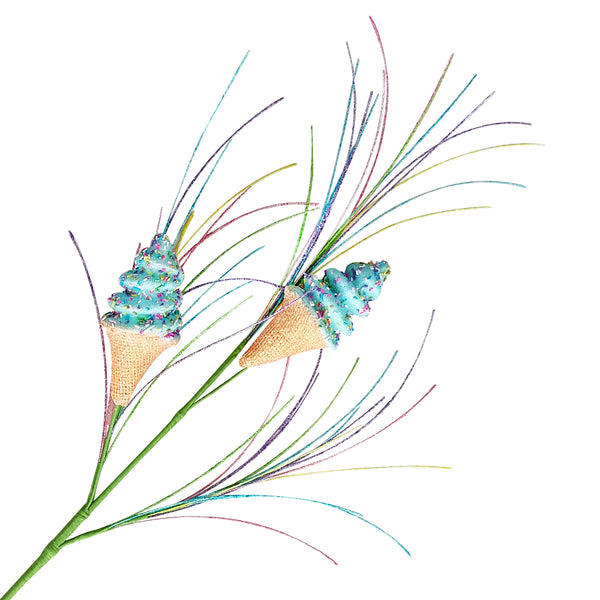 30.5'' Blue Ice Cream Cone Stem