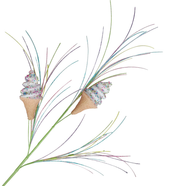 30.5'' White Ice Cream Cone Stem