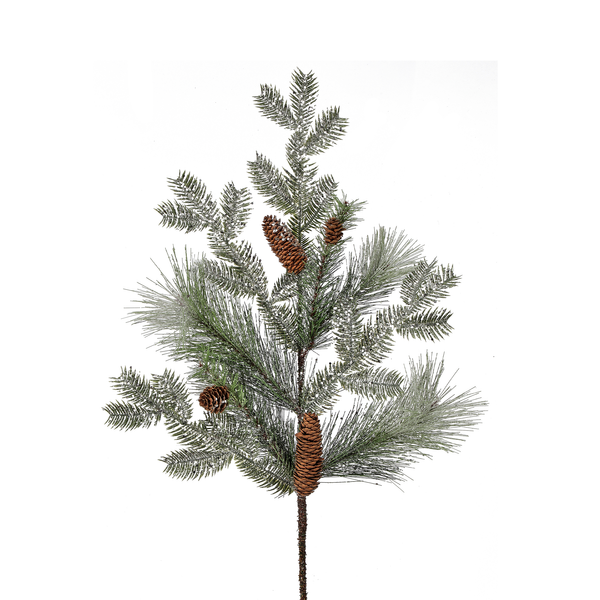 Glittering Pine Stem with Cones 30