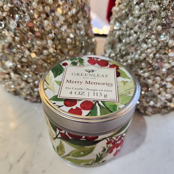 Bougie en pot métal 'Merry Memories'