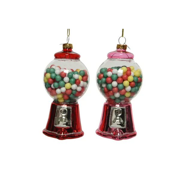 Ornement machine à boules de gomme en verre