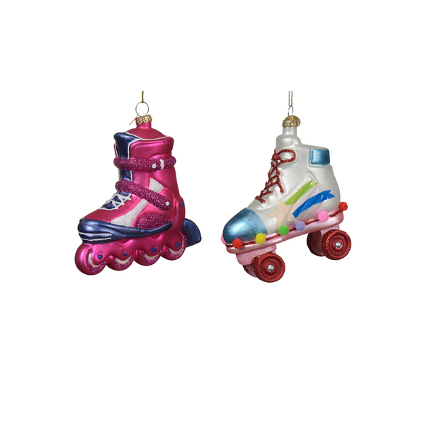Assorted Glass Roller Skate Ornament