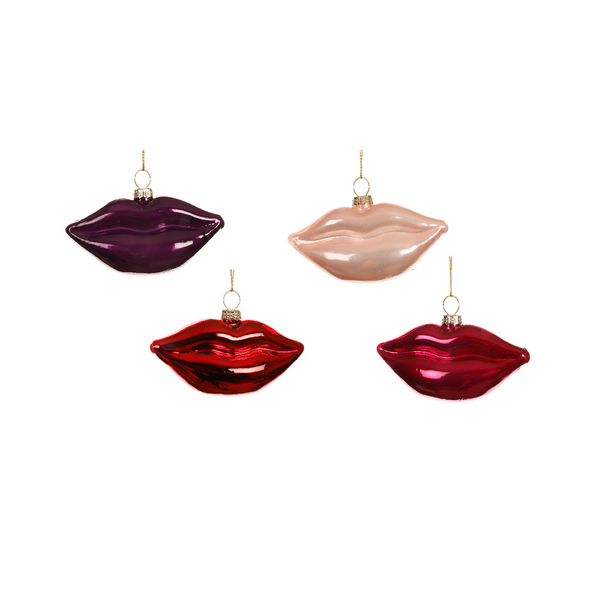 Assorted Glass Lip Ornament