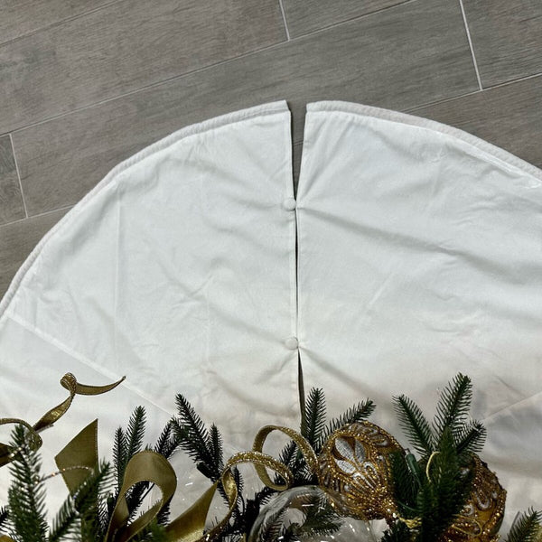 Jupe de sapin velours passepoil taffetas ivoire 162 cm