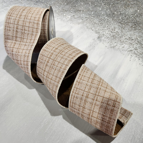 Ruban tweed naturel 4" x 30'