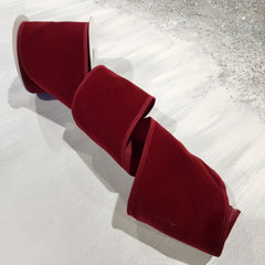 Wine Red Velvet Ribbon 4" x 30'
