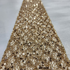 Gold Diamond Frosted Ribbon 4" x 30'