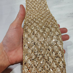Gold Diamond Frosted Ribbon 4" x 30'