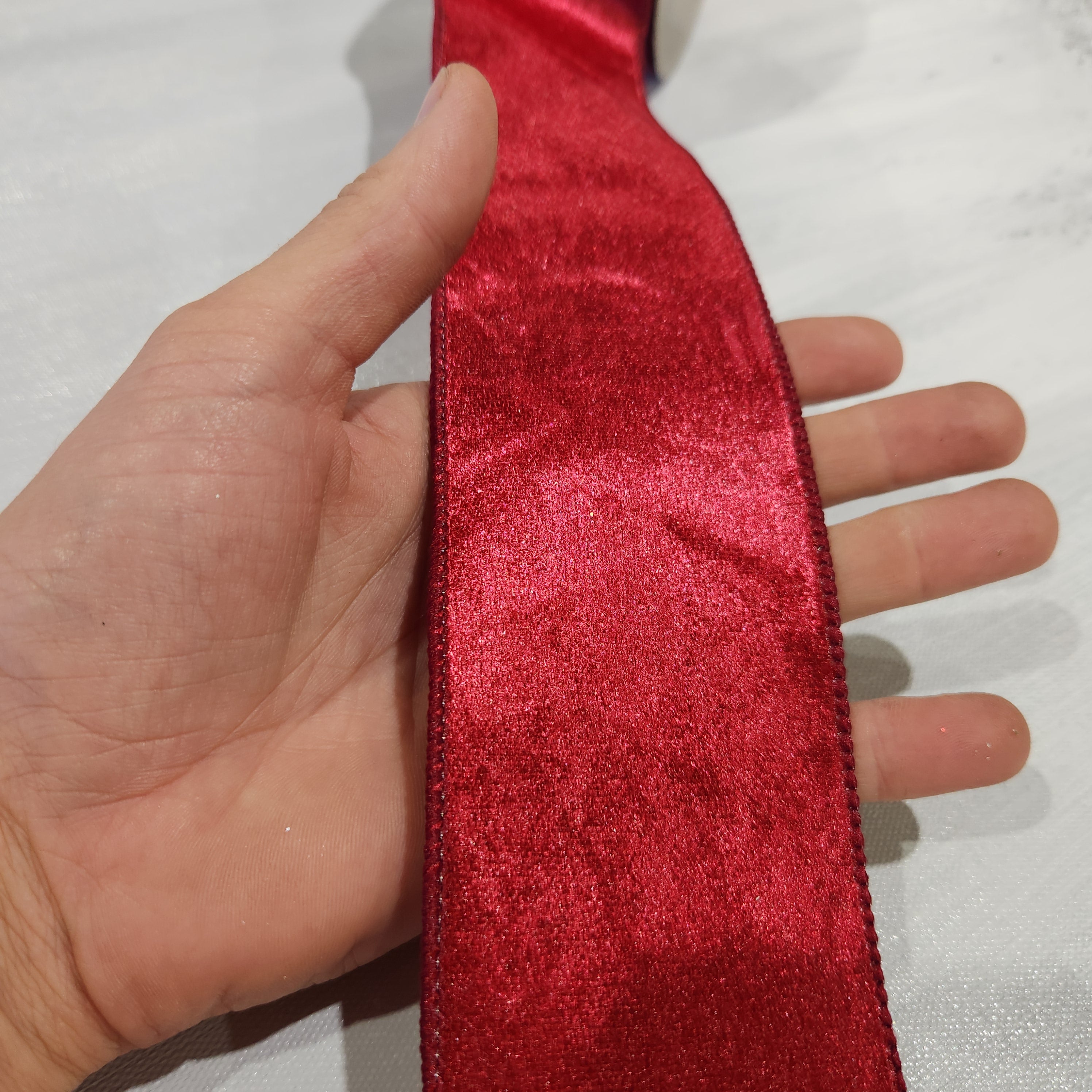 Wine Red Velvet Ribbon 2.5" x 30'