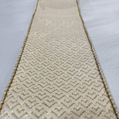Ruban à motif Dupion doré 4"x 15'