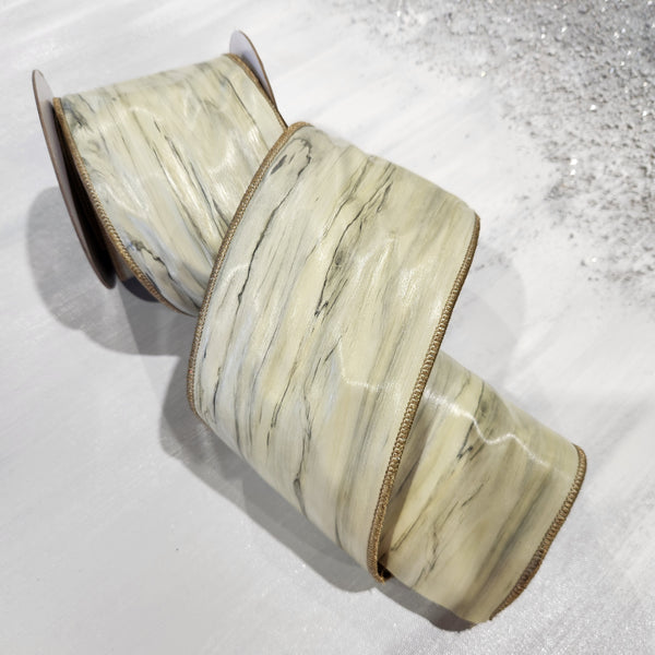 4"x 15' Natural Faux Wood Pattern Ribbon