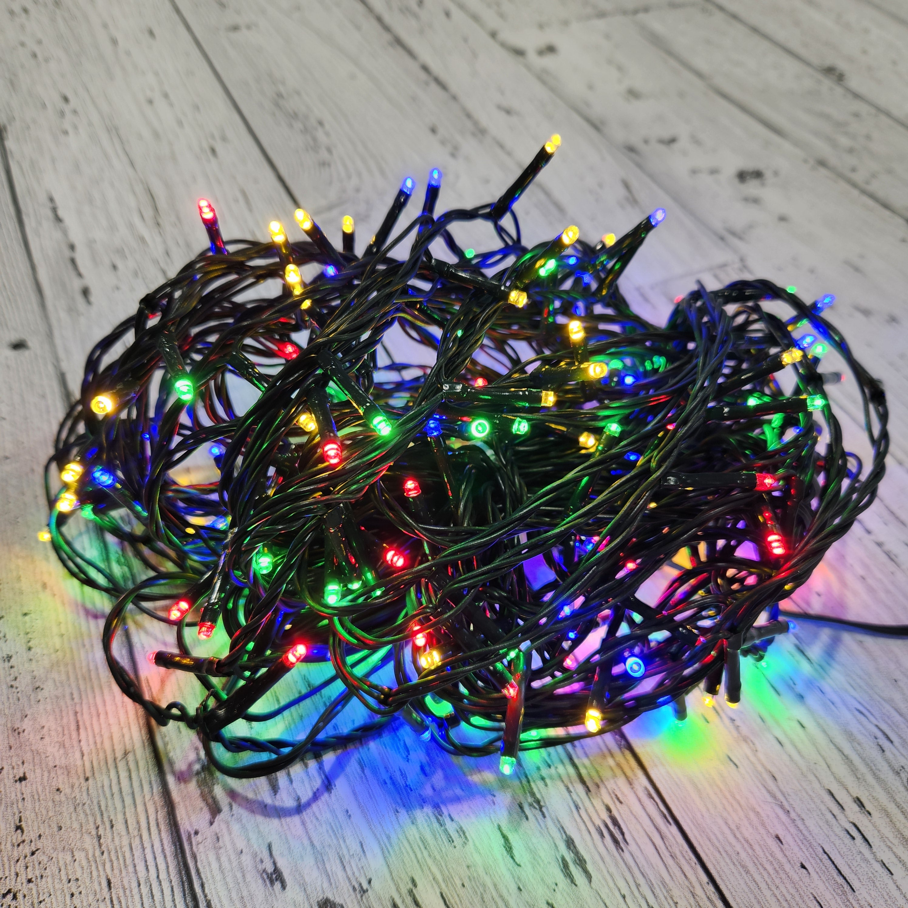 180 Multi-Color LED Lights, Green Wire, Indoor and Outdoor, 8 Functions, 44.5'
