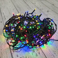 180 Multi-Color LED Lights, Green Wire, Indoor and Outdoor, 8 Functions, 44.5'