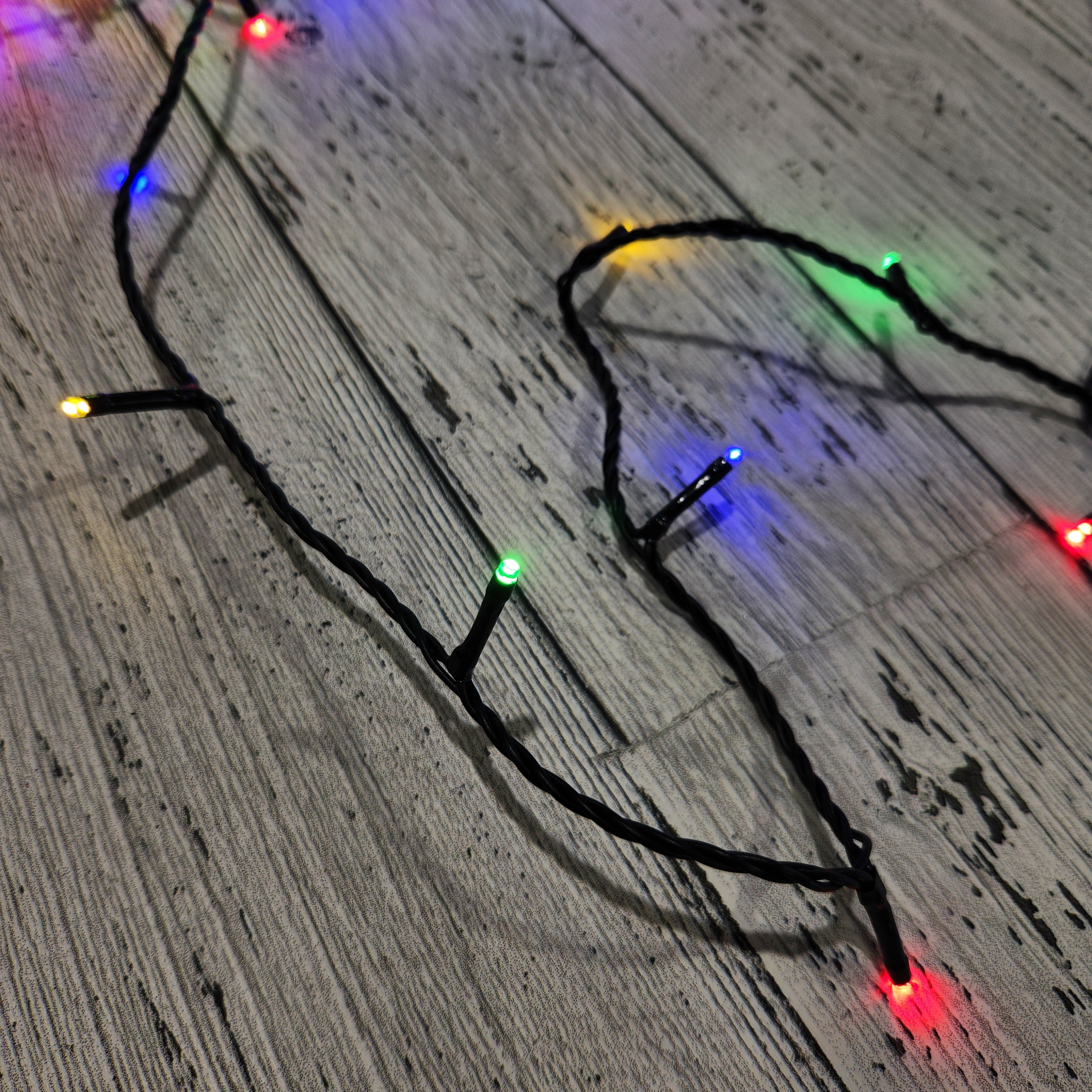 180 Multi-Color LED Lights, Green Wire, Indoor and Outdoor, 8 Functions, 44.5'