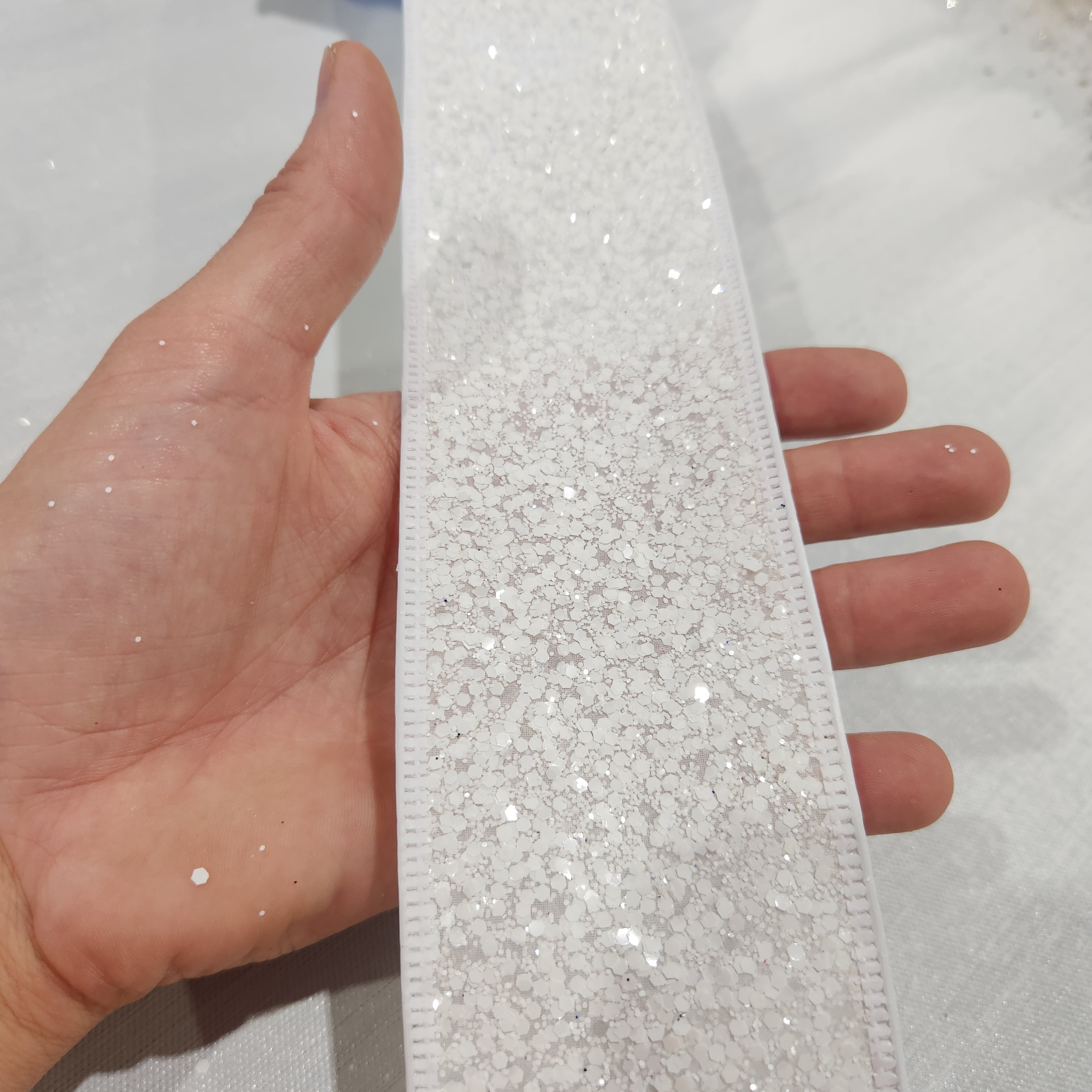 Pure White Super Gloss Ribbon 2.5" x 30'