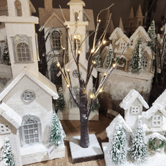 Tree with 16 Natural Snowy Birch LEDs 17.75"