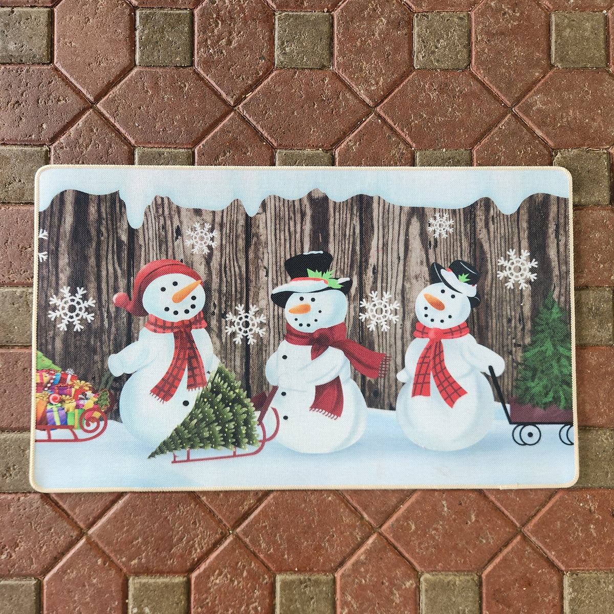 Snowmen and Sleigh Rug 1.5' x 2.5'