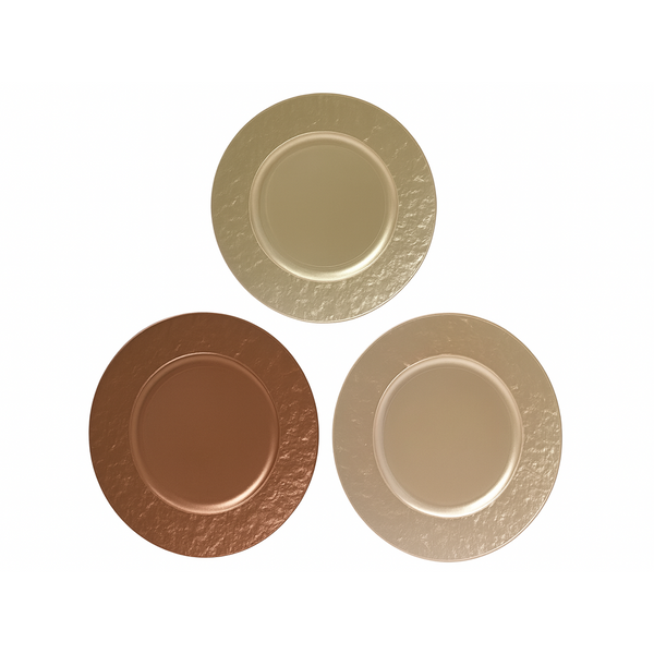 Decorative textured plastic plate