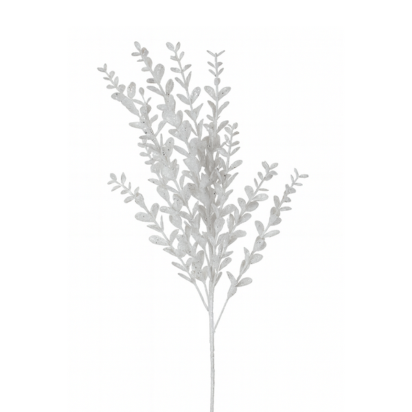 Tige de buis pailleté assortie blanc 22"