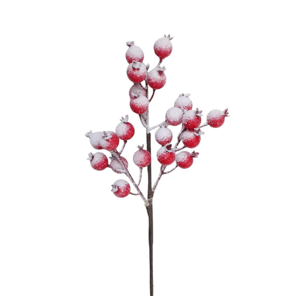 Pic de pommettes enneigées rouge 15.5"