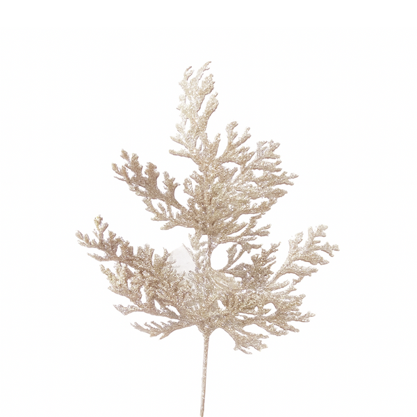 Tige de cèdre plat pailleté or rose 21"