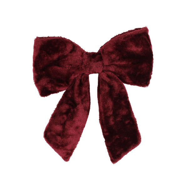 Boucle en velours rouge bourgogne 15" x 12"