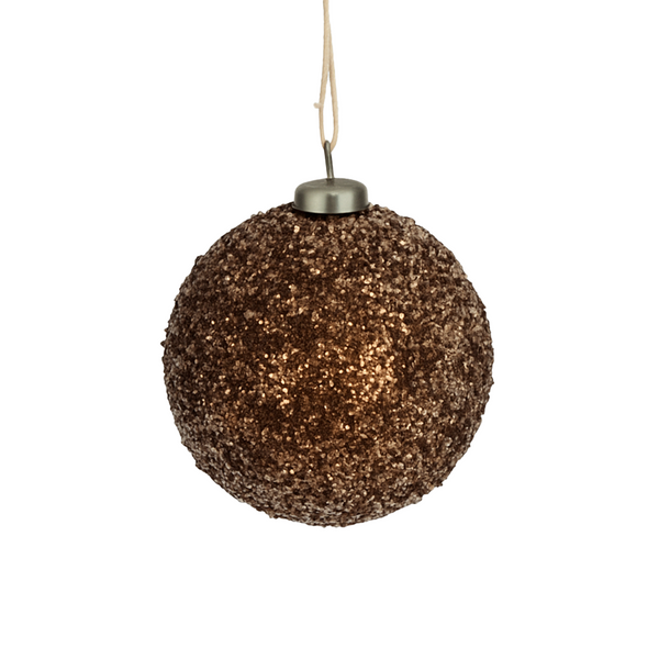 Boule à paillettes brillantes chocolat 4"