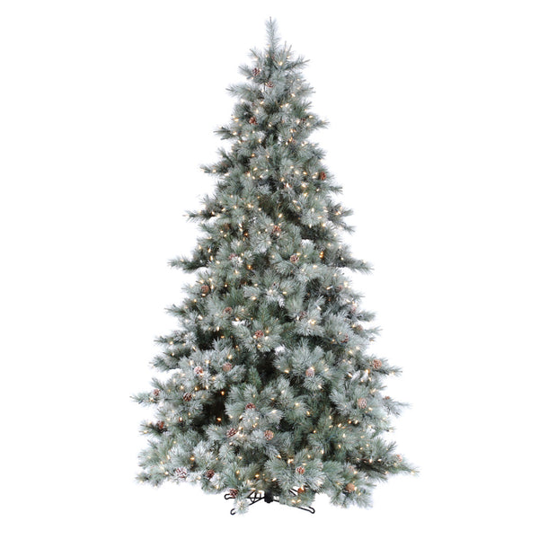 Arbre Manhattan 9' x 66" iridescent avec 1350 lumières