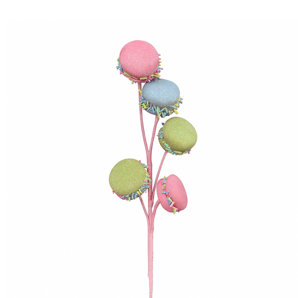 Tige macaron multicolore 15"