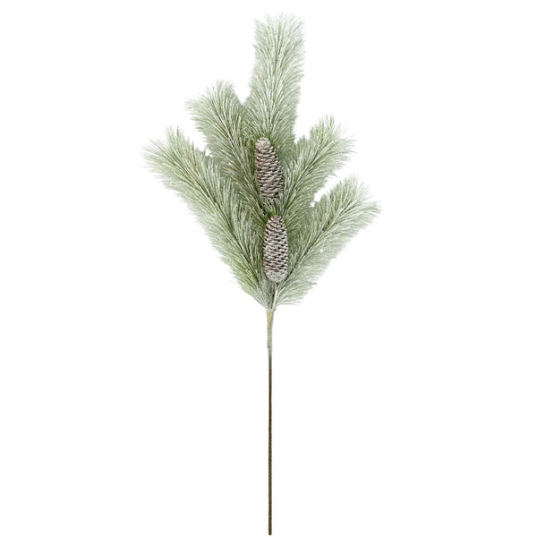 Tige de pin enneigée blanc vert naturel 30"