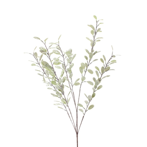 Tige de myrte glacé vert et mousse 34"