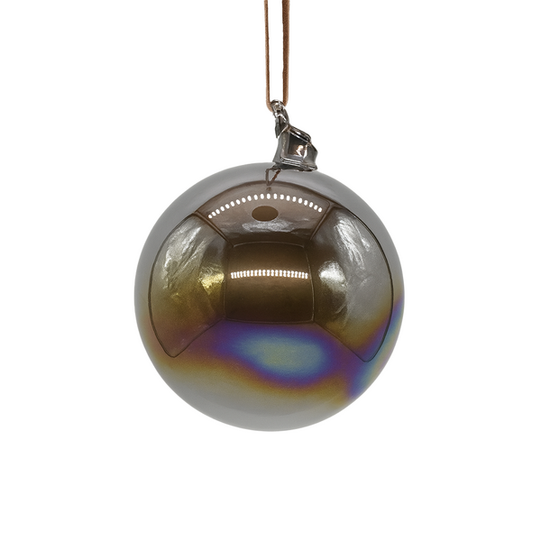 Boule en verre irisé cuivre
