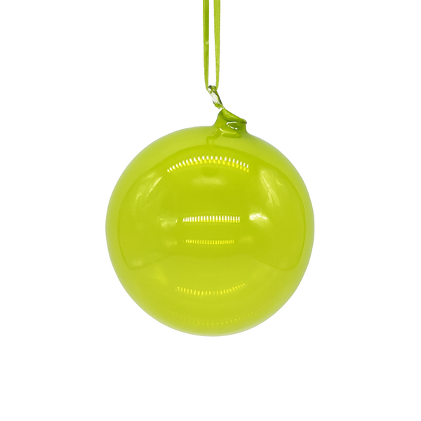 Clear chartreuse glass ball 