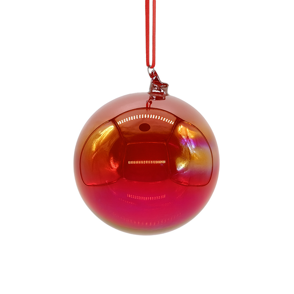 Boule en verre irisé aubergine