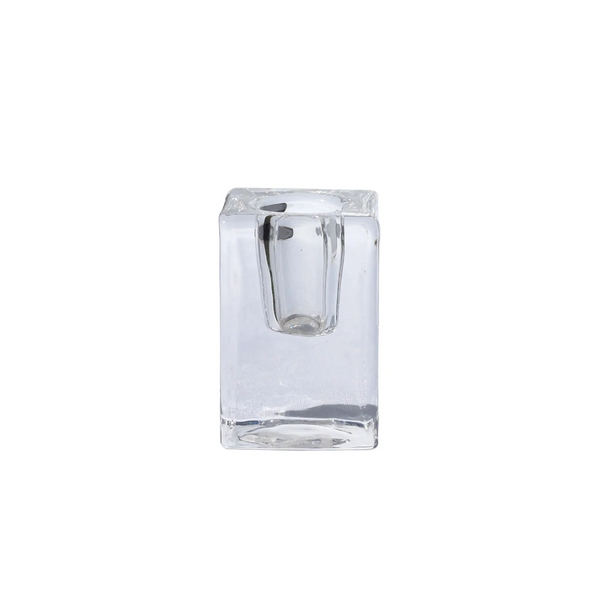 Bougeoir Quadra 6 cm transparent