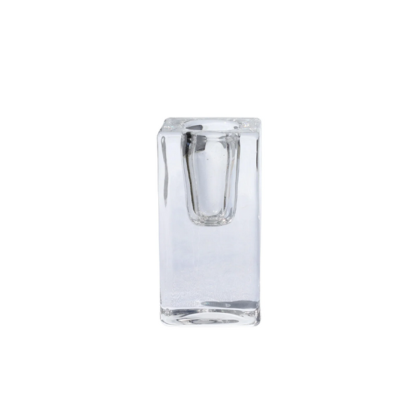 Bougeoir Quadra 8 cm transparent
