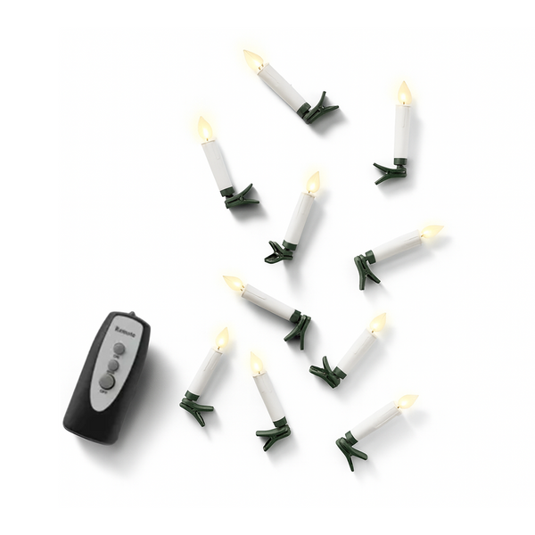 Chandelles DEL pour sapin – ensemble de 10