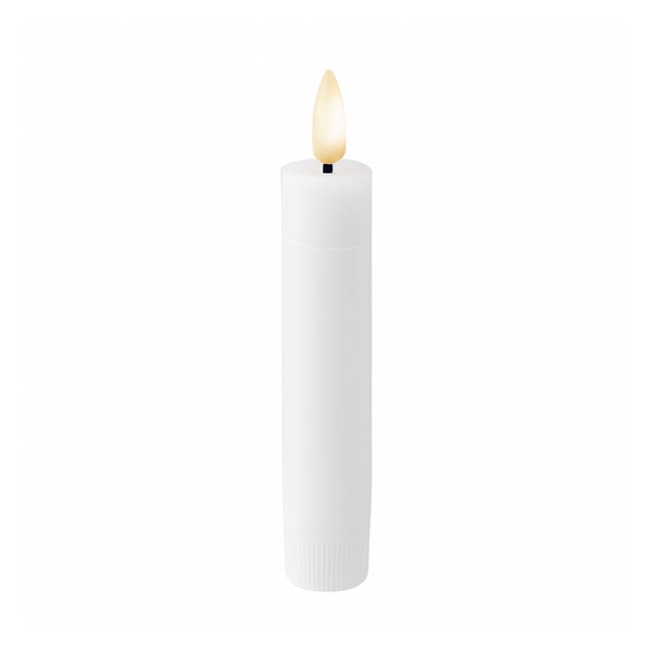 Bougie cylindrique DEL flamme vacillante blanche