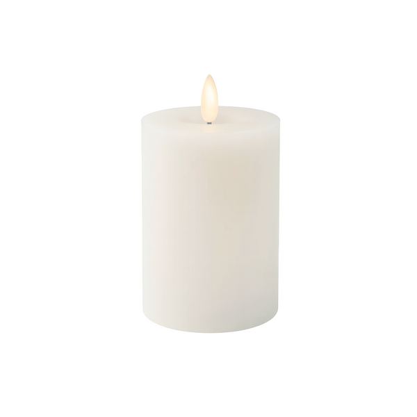 Bougie pilier DEL flamme vacillante blanche