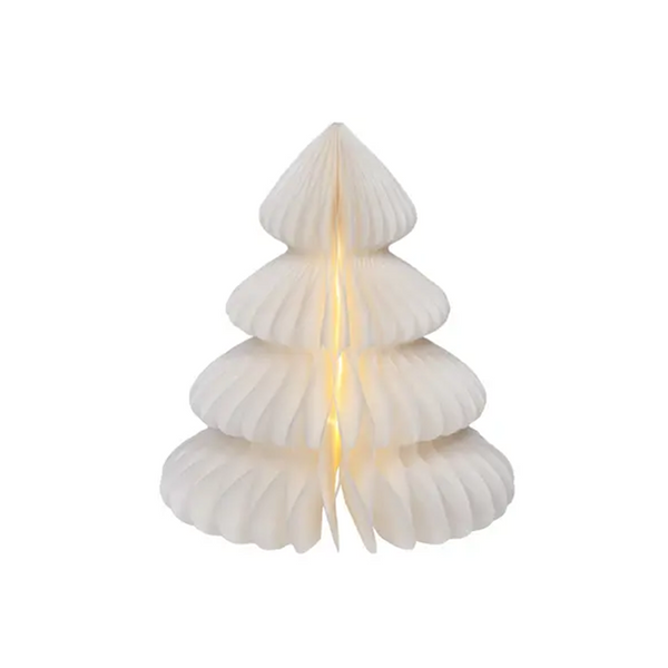 Arbre en papier avec DEL blanche