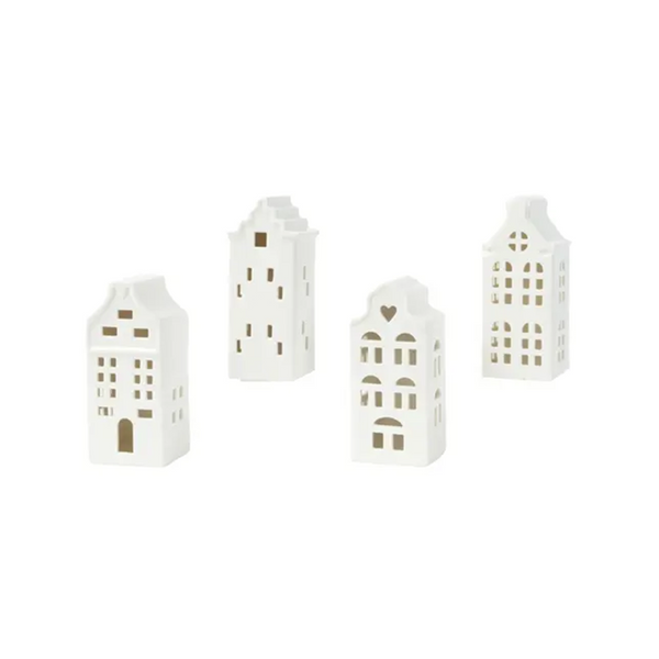 Maison décorative en céramique blanche 2.5"