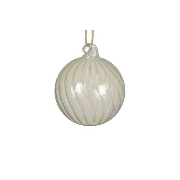 Boule de Noël en verre vert ou transparent