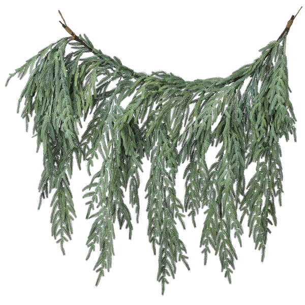 Guirlande tombante pin de Norfolk toucher réaliste vert pâle 40x27"