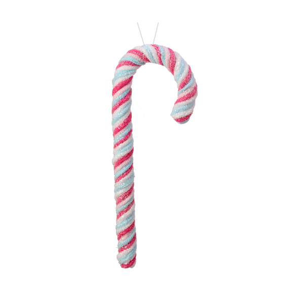 Pink and Blue Sweet Chenille Candy Cane 11.5"